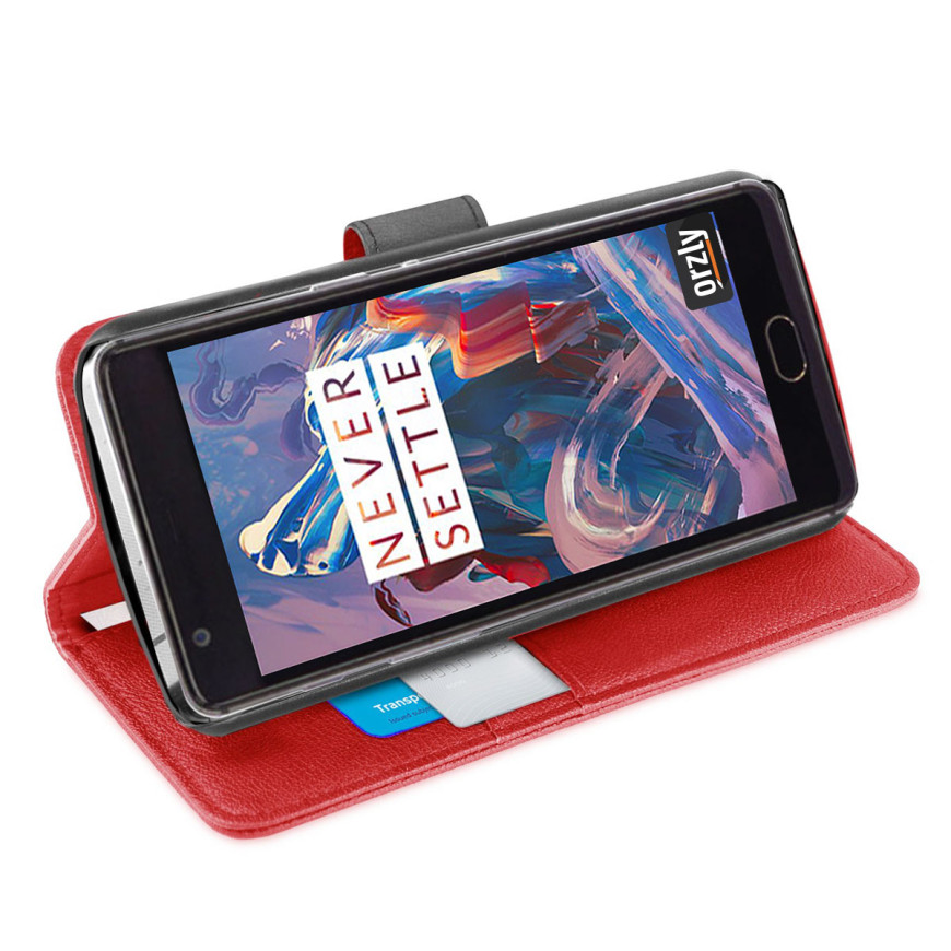 Multifunctional-Wallet-Case-OnePlus3-Red-2